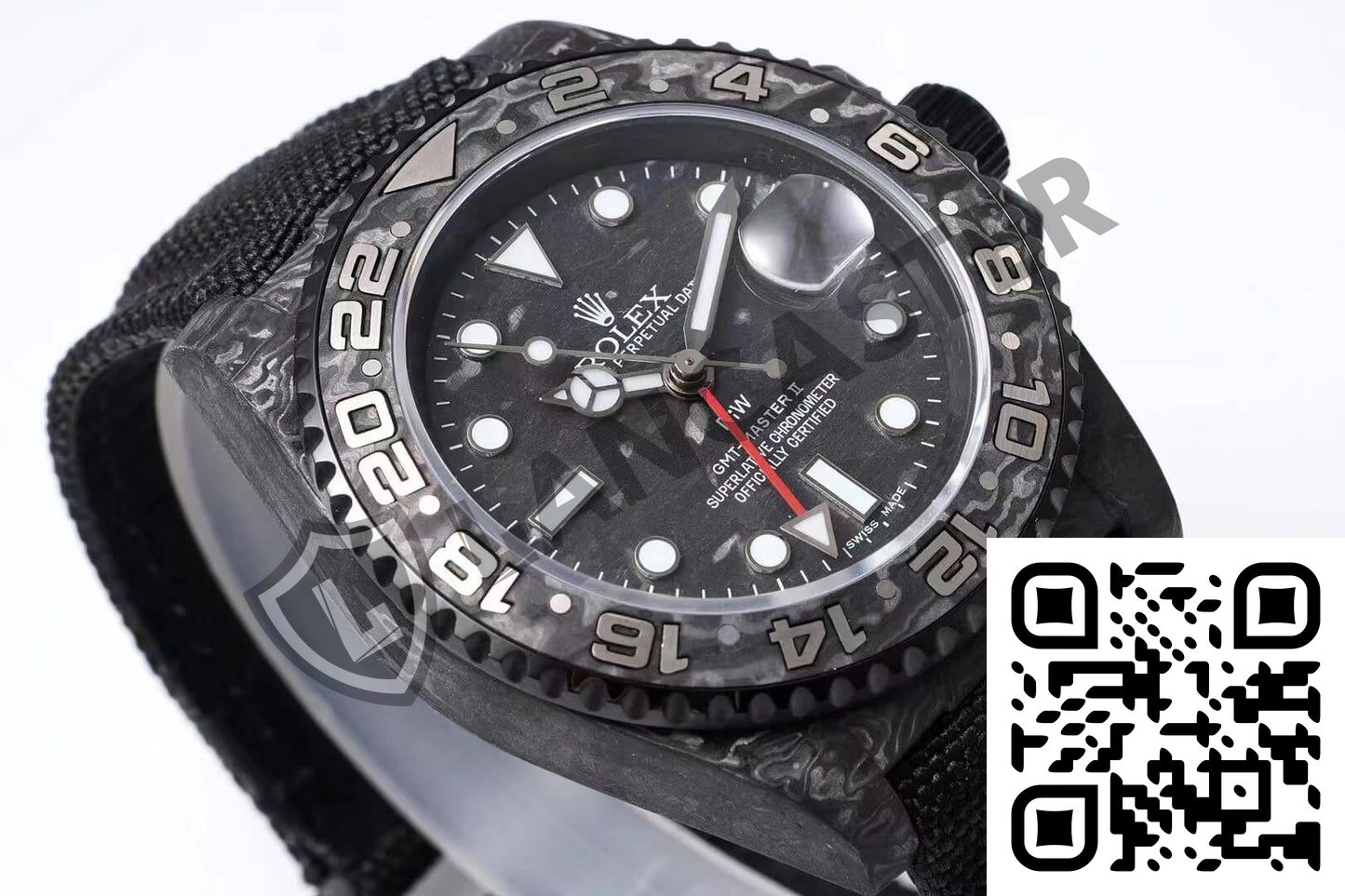 Rolex GMT-MASTER II Diw Carbon Fiber Black Fabric Strap - Image 8