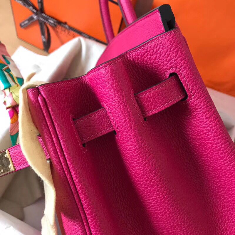 Hermes Birkin 35 Handmade Bag In Peach Clemence Leather - Image 2